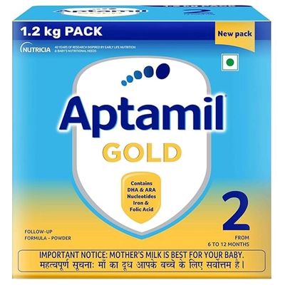 Aptamil Gold Follow-Up Formula Stage 2 Powder, 1.2 kg, Pack of 1