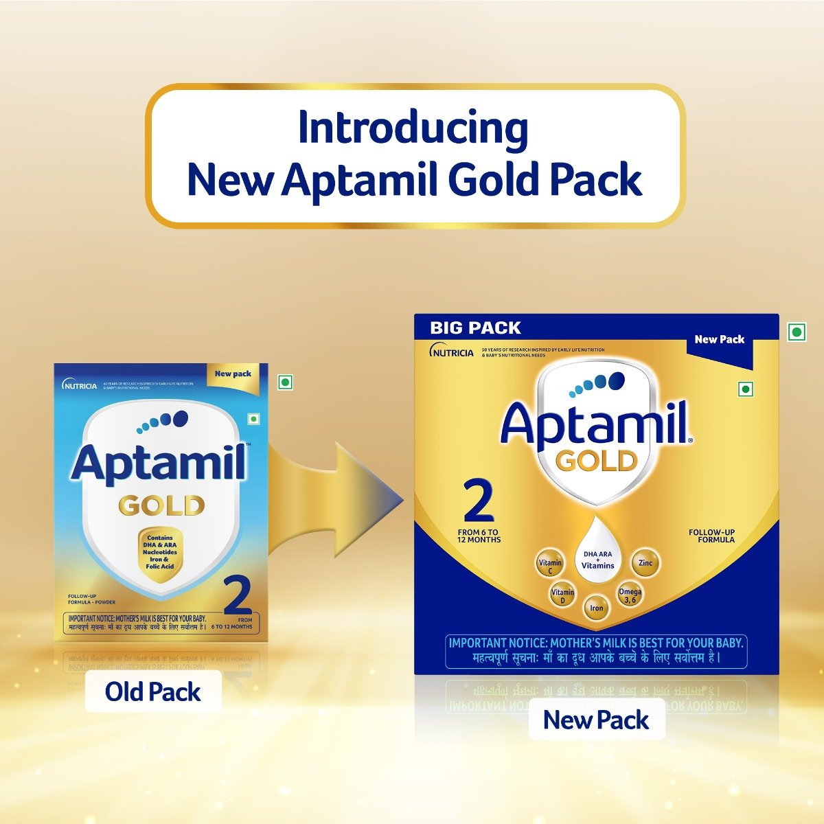 Aptamil Gold Follow-Up Formula Stage 2 Powder, 1.2 kg, Pack of 1 Aptamil Gold Follow-Up Formula Stage 2 Powder, 1.2 kg, Pack of 1