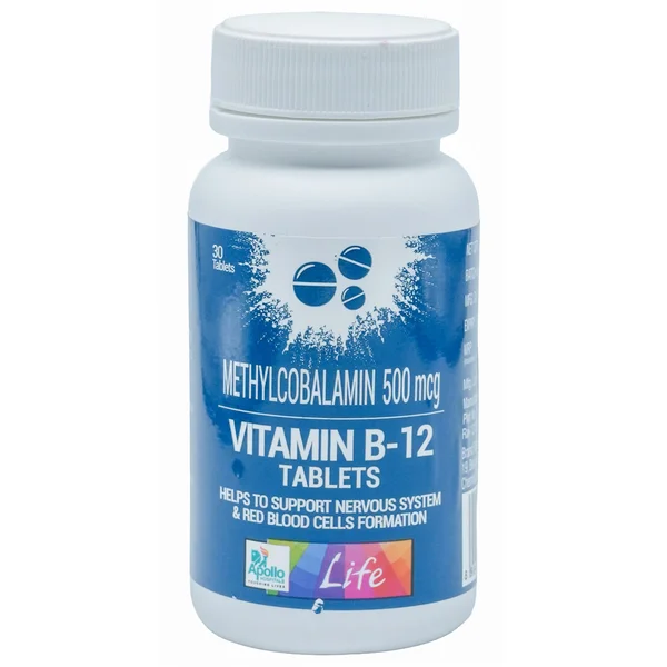 Apollo Life Vitamin B-12, 30 Tablets, Pack of 1