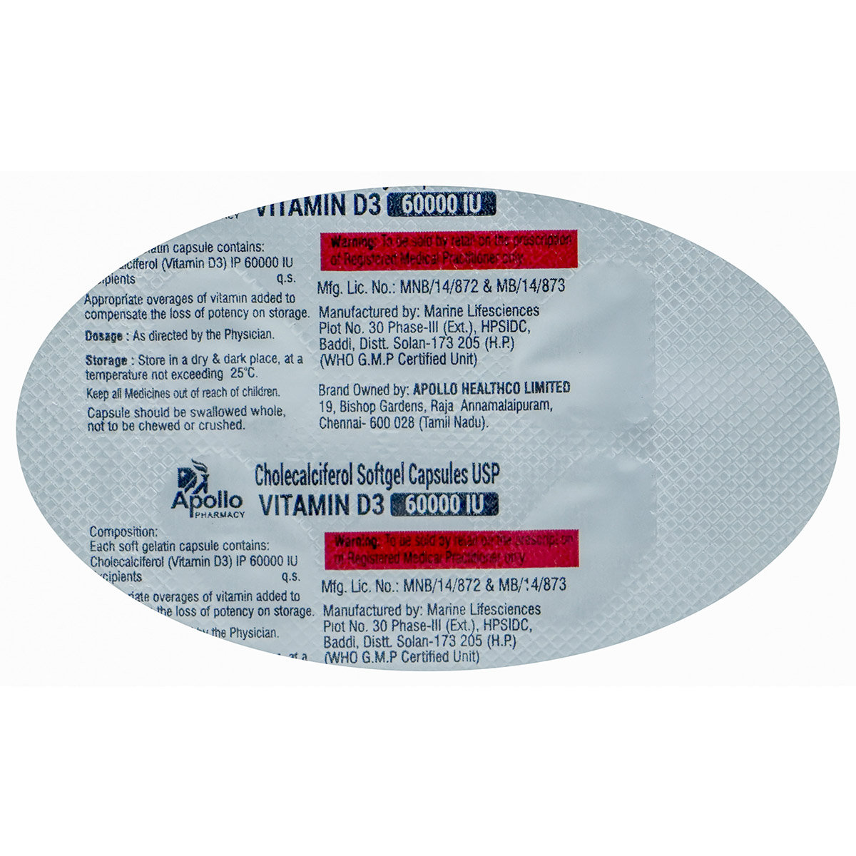 Apollo Pharmacy Vitamin D3 60000 IU, 4 Capsules, Pack of 4 Apollo Pharmacy Vitamin D3 60000 IU, 4 Capsules, Pack of 4