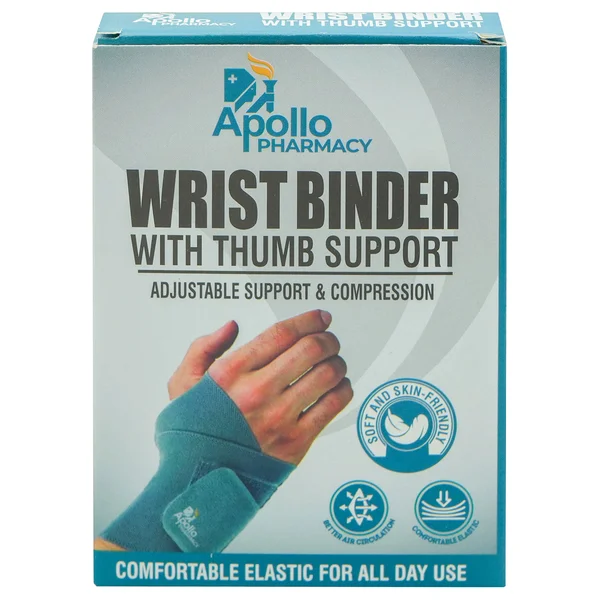 Apollo Pharmacy Wrist Binder With Thumb Support Universal, 1 Count, Pack of 1