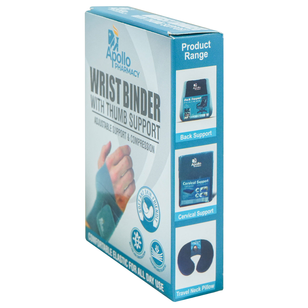 Apollo Pharmacy Wrist Binder With Thumb Support Universal, 1 Count, Pack of 1 Apollo Pharmacy Wrist Binder With Thumb Support Universal, 1 Count, Pack of 1