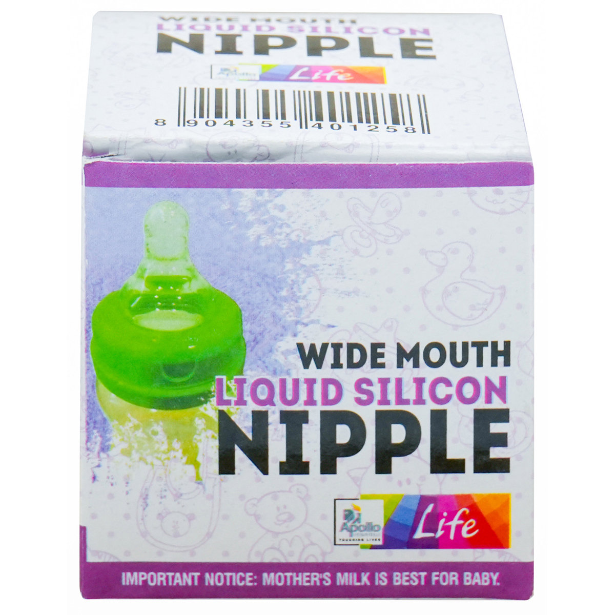 Apollo Life Wide Mouth Liquid Silicone Nipple, 1 Count, Pack of 1 Apollo Life Wide Mouth Liquid Silicone Nipple, 1 Count, Pack of 1