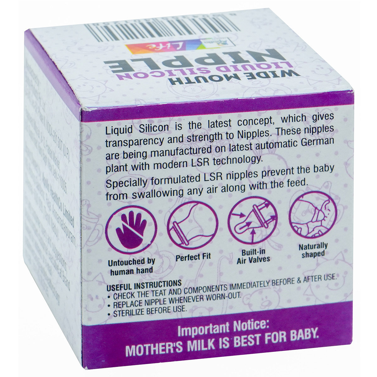 Apollo Life Wide Mouth Liquid Silicone Nipple, 1 Count, Pack of 1 Apollo Life Wide Mouth Liquid Silicone Nipple, 1 Count, Pack of 1