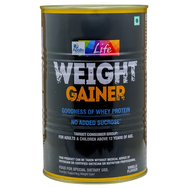 Apollo Life Weight Gainer Vanilla Flavour Powder, 500 gm, Pack of 1