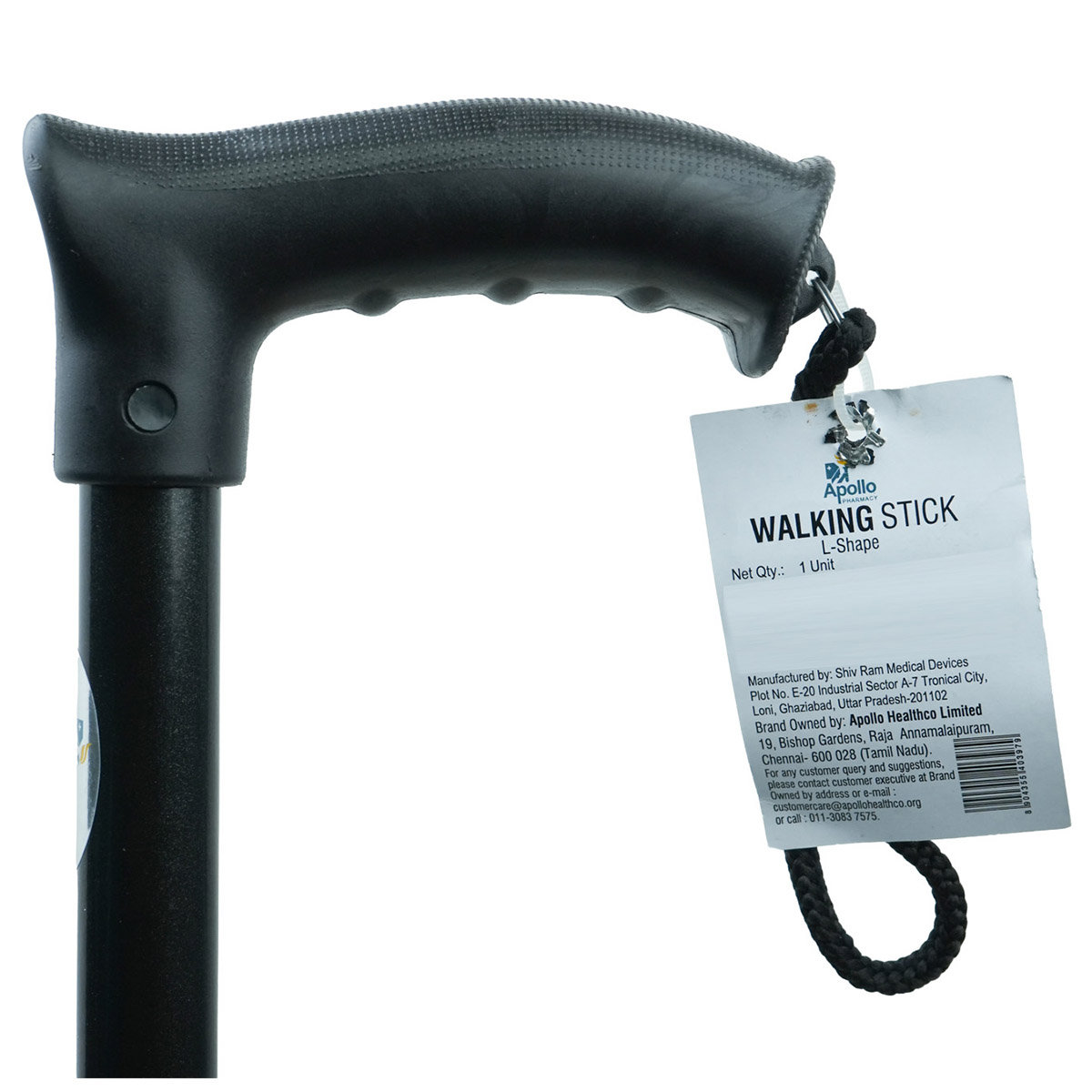 Apollo Pharmacy Walking Stick L-Shape, 1 Count, Pack of 1 Apollo Pharmacy Walking Stick L-Shape, 1 Count, Pack of 1