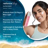 Aqualogica Radiance+ Dewy Sunscreen 50 gm with SPF 50 PA+++|UVA/B &amp; Blue Light Protection|Watermelon &amp; Niacinamide|for Radiant Skin - Deep Moisturization| For Oily, Combination &amp; Dry Skin|Protects from UVA/B for Men &amp; Women, Pack of 1