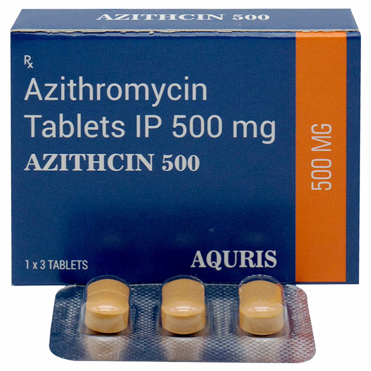 Aquris Azithcin 500 Tablet 3's, Pack of 3 TabletS Aquris Azithcin 500 Tablet 3's, Pack of 3 TabletS