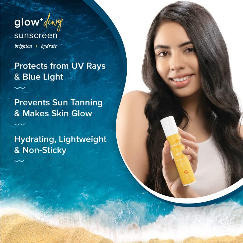 Aqualogica Glow+ Dewy SPF 50 PA++++ Sunscreen, 50 gm, Pack of 1 Aqualogica Glow+ Dewy SPF 50 PA++++ Sunscreen, 50 gm, Pack of 1