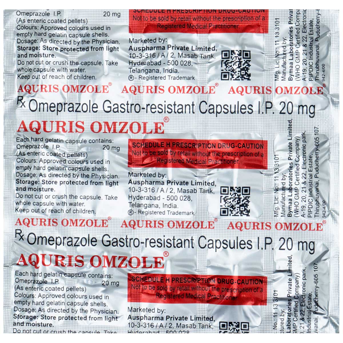 Aquris Omzole Capsule 15's, Pack of 15 CAPSULES Aquris Omzole Capsule 15's, Pack of 15 CAPSULES