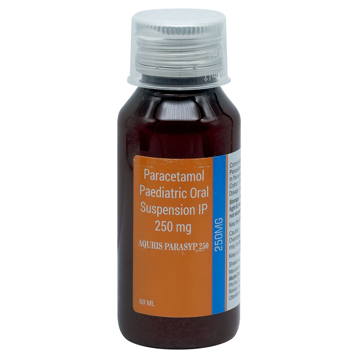 Aquris Parasyp 250 Paediatric Oral Suspension 60 ml, Pack of 1 ORAL SUSPENSION Aquris Parasyp 250 Paediatric Oral Suspension 60 ml, Pack of 1 ORAL SUSPENSION