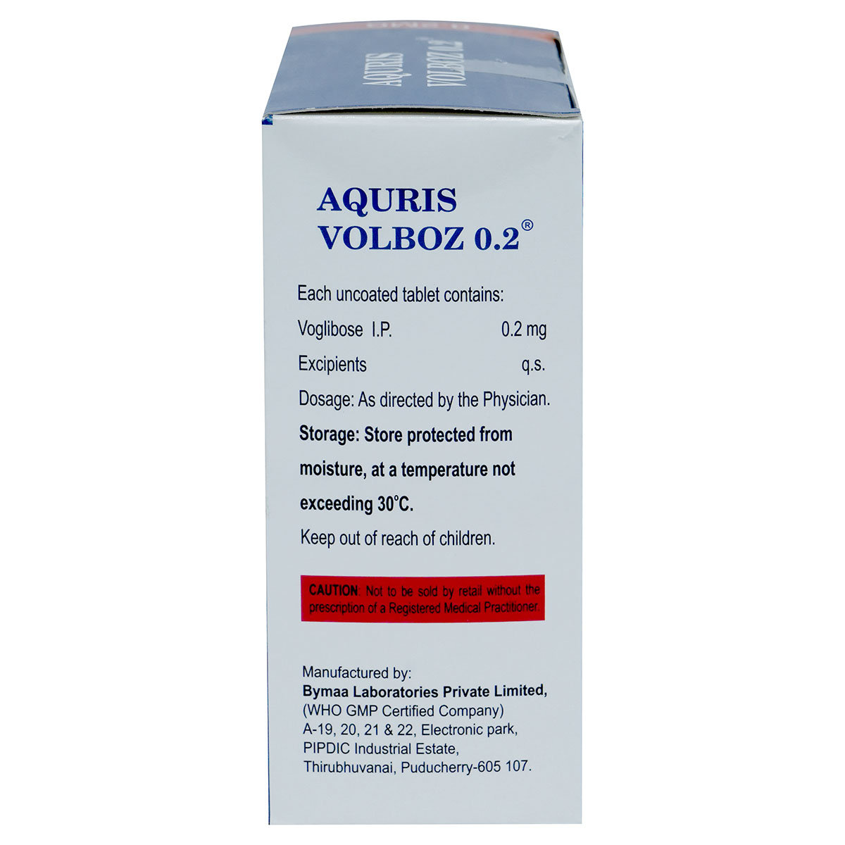 Aquris Volboz 0.2 Tablet 10's, Pack of 10 Aquris Volboz 0.2 Tablet 10's, Pack of 10