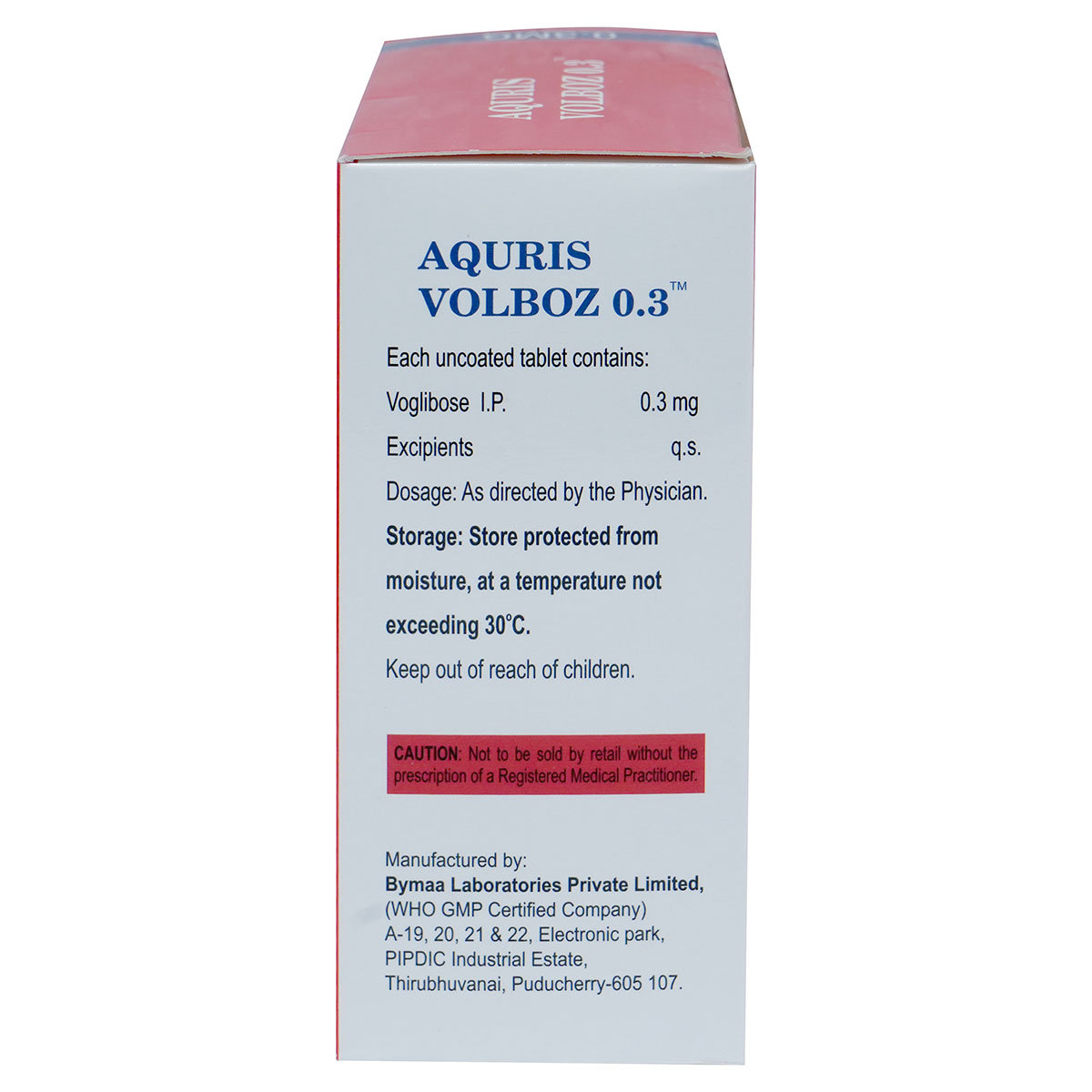 Aquris Volboz 0.3 Tablet 10's, Pack of 10 Aquris Volboz 0.3 Tablet 10's, Pack of 10