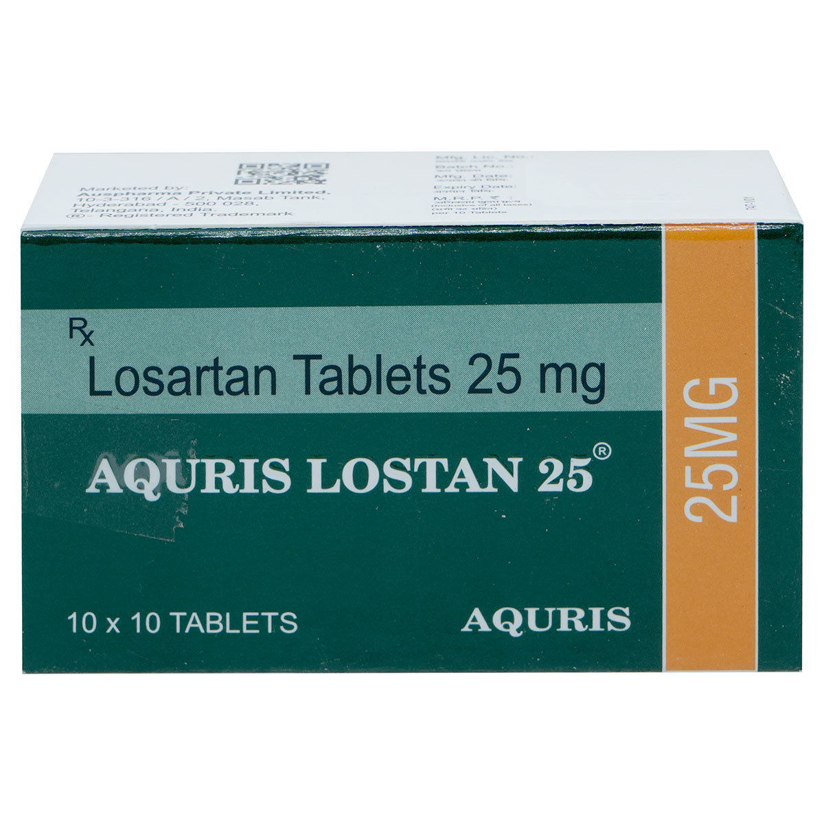 Aquris Lostan 25 Tablet 10's, Pack of 10 Aquris Lostan 25 Tablet 10's, Pack of 10