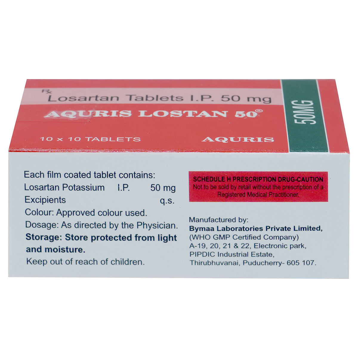 Aquris Lostan 50 Tablet 10's, Pack of 10 Aquris Lostan 50 Tablet 10's, Pack of 10