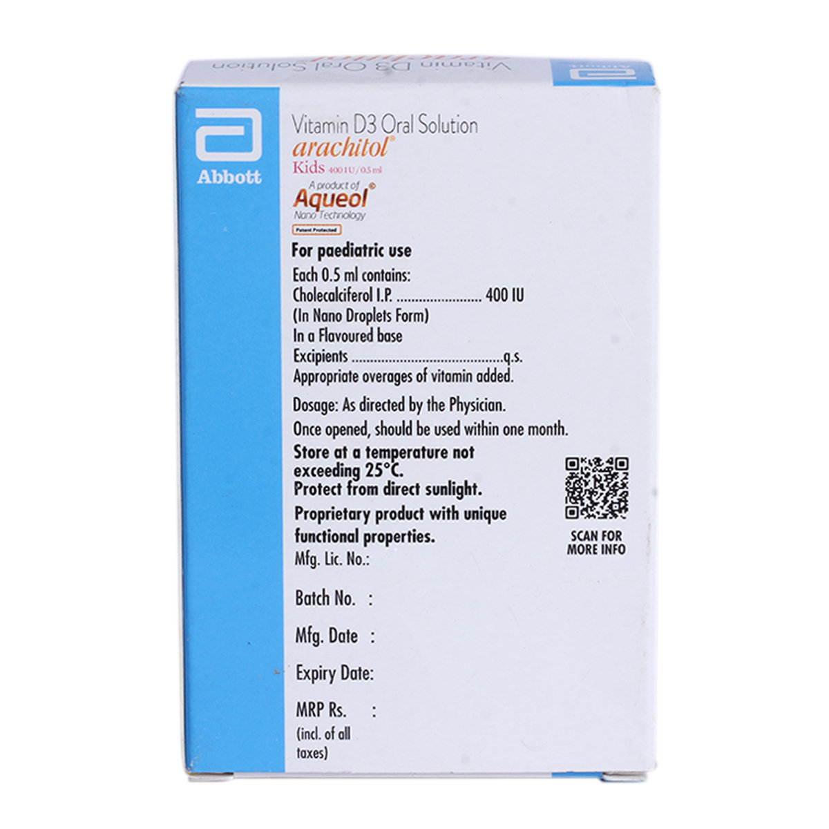 Arachitol Kids 400IU Oral Solution 15 ml, Pack of 1 Arachitol Kids 400IU Oral Solution 15 ml, Pack of 1