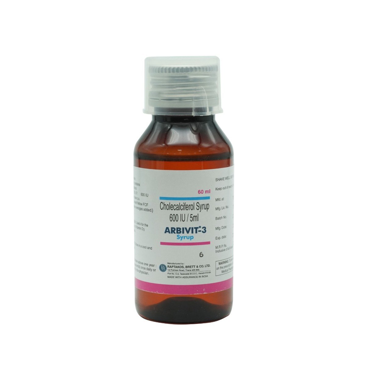 Arbivit 3 Syrup 60 ml, Pack of 1 Arbivit 3 Syrup 60 ml, Pack of 1