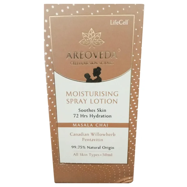 Areoveda Moisturising Masala Chai Spray Lotion, 50 ml