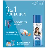 Arias Instant Advanced Sanitizer Spray 300 ml | With Moisturisers &amp; Vitamin E | Kills 99.9% Germs | Safe For Skin &amp; All Surfaces, Pack of 1