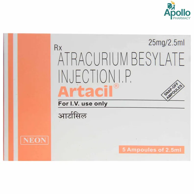 Buy Artacil Injection Atracurium online | Uses, Side Effects, Price and ...