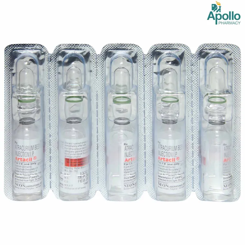 Buy Artacil Injection Atracurium online | Uses, Side Effects, Price and ...