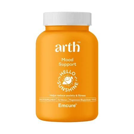 Arth Mood Support | With Magnesium Bisglycinate + Vit D2 | 30 Veg Tablets