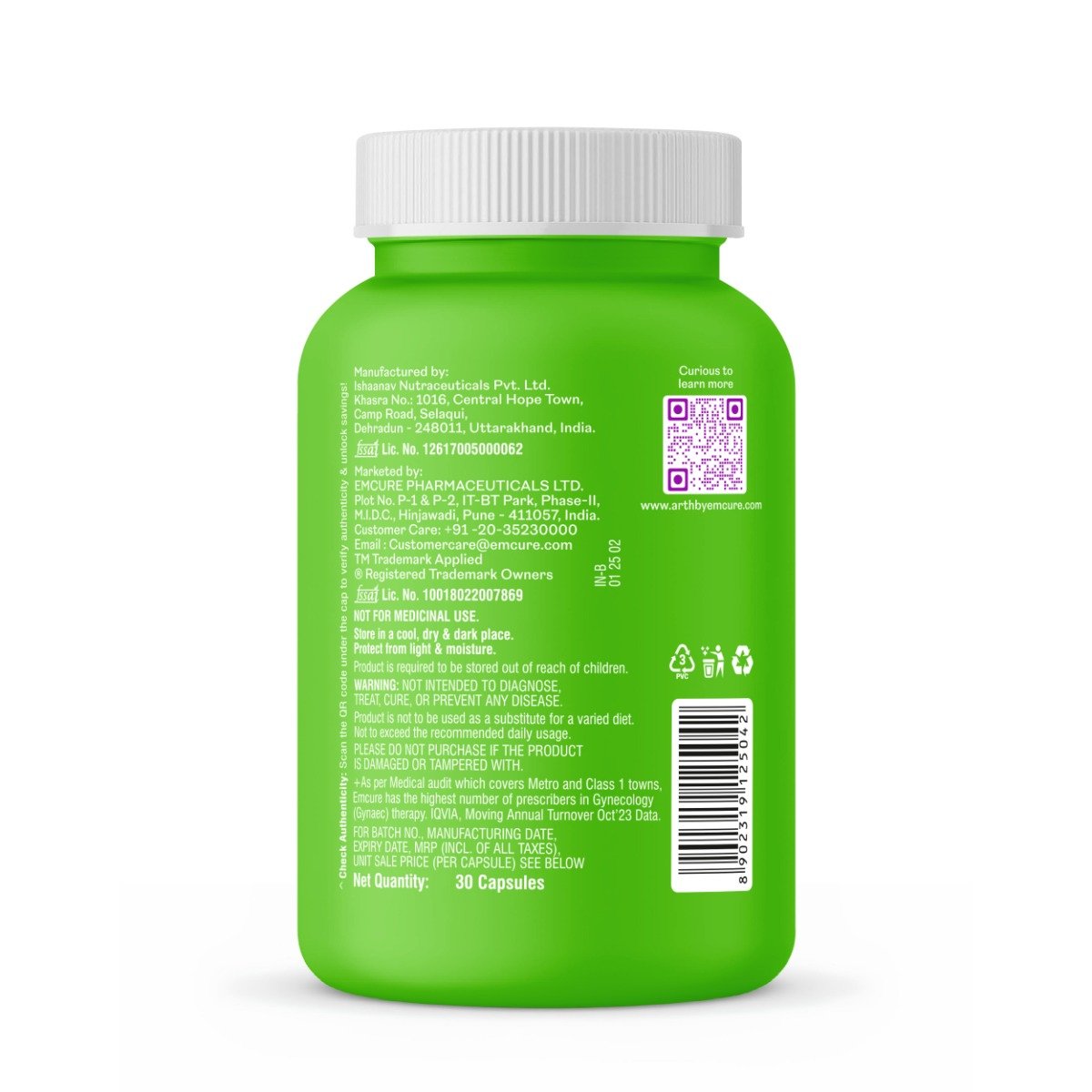 Arth Brain Fog Support with Brahmi | Helps Improve Focus & Mental Clarity | 30 Veg Capsules, Pack of 1 Arth Brain Fog Support with Brahmi | Helps Improve Focus & Mental Clarity | 30 Veg Capsules, Pack of 1