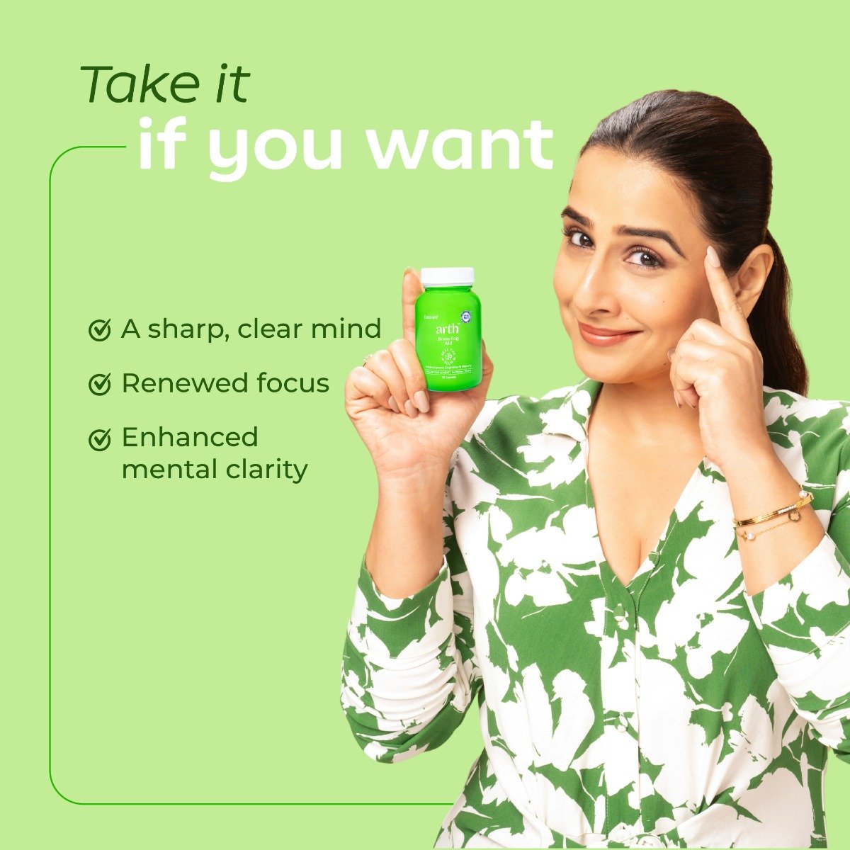 Arth Brain Fog Support with Brahmi | Helps Improve Focus & Mental Clarity | 30 Veg Capsules, Pack of 1 Arth Brain Fog Support with Brahmi | Helps Improve Focus & Mental Clarity | 30 Veg Capsules, Pack of 1