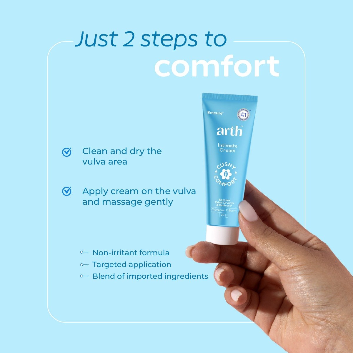 Arth Intimate Cream | Reduces Intimate Itchiness & Dryness | Maintains pH of 3.5-4.5 | 30 gm, Pack of 1 Arth Intimate Cream | Reduces Intimate Itchiness & Dryness | Maintains pH of 3.5-4.5 | 30 gm, Pack of 1