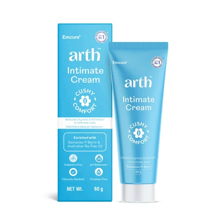 Arth Intimate Cream | Reduces Intimate Itchiness & Dryness | Maintains pH of 3.5-4.5 | 60 gm