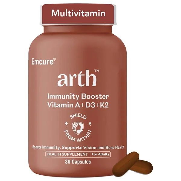 Arth Immunity Booster Vit-A+D3+K2 Capsules, 30 Count