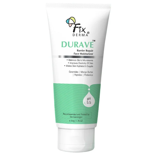Fixderma Durave Barrier Repair Face Moisturizer with Ceramide, Peptide & Mango Butter, 50 gm