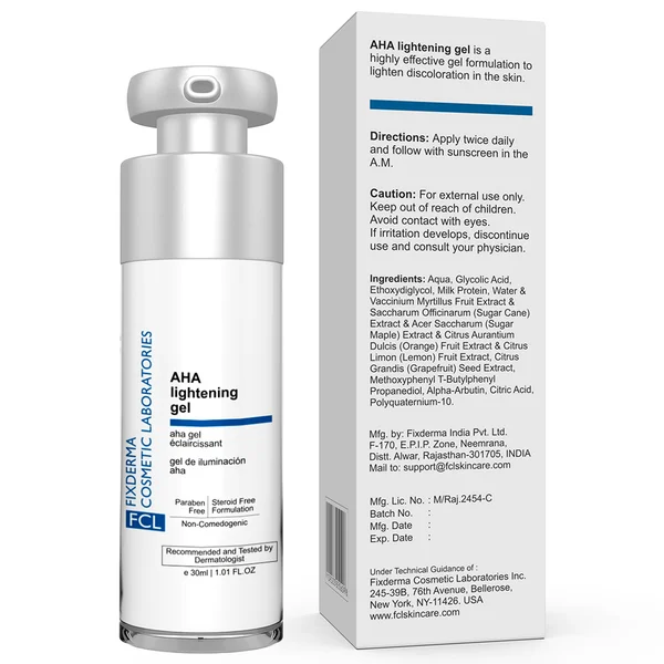 Fixderma Aha Lightening Gel, 30 ml, Pack of 1