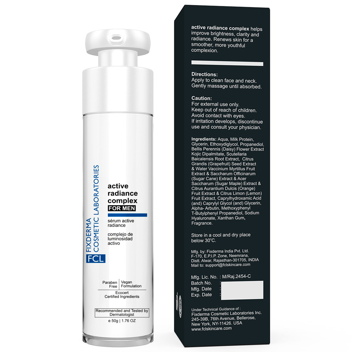 Fixderma Cosmetic Laboratories (FCL) Active Radiance Complex For Men Serum, 50 gm, Pack of 1 Fixderma Cosmetic Laboratories (FCL) Active Radiance Complex For Men Serum, 50 gm, Pack of 1