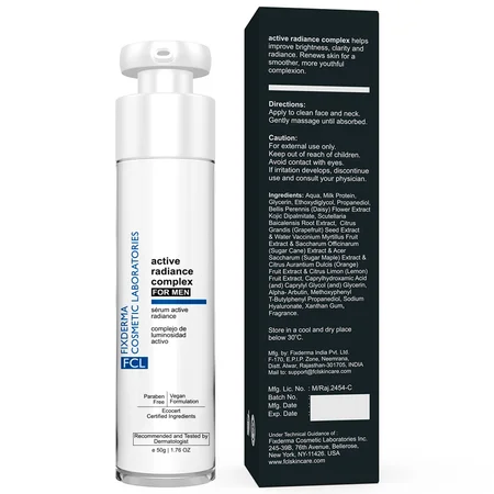 FCL Active Radiance Complex Serum For Men, 50 gm | For Pigmentation, Skin Lightening, Anti Aging