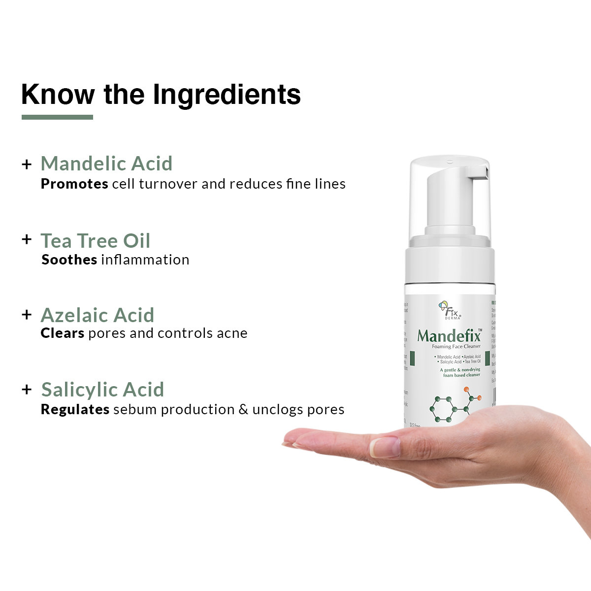 Fixderma Mandefix Foaming Face Cleanser, 100 ml, Pack of 1 Fixderma Mandefix Foaming Face Cleanser, 100 ml, Pack of 1