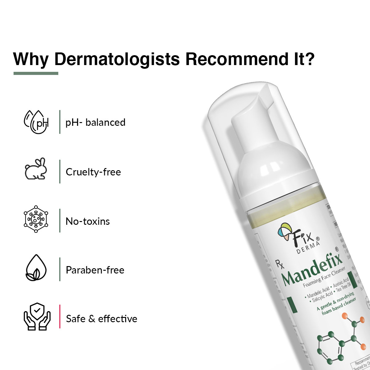 Fixderma Mandefix Foaming Face Cleanser 50 ml, Pack of 1 Fixderma Mandefix Foaming Face Cleanser 50 ml, Pack of 1