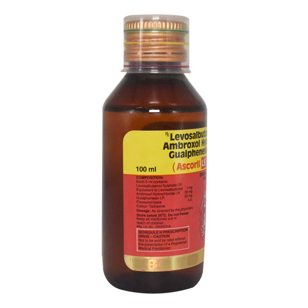 Ascoril LS Expectorant 100 ml, Pack of 1 Syrup Ascoril LS Expectorant 100 ml, Pack of 1 Syrup