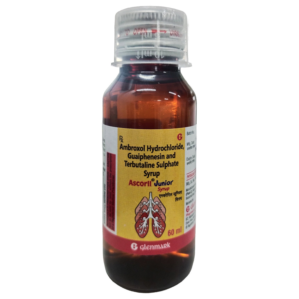 Ascoril Junior Syrup 60 ml, Pack of 1 Ascoril Junior Syrup 60 ml, Pack of 1