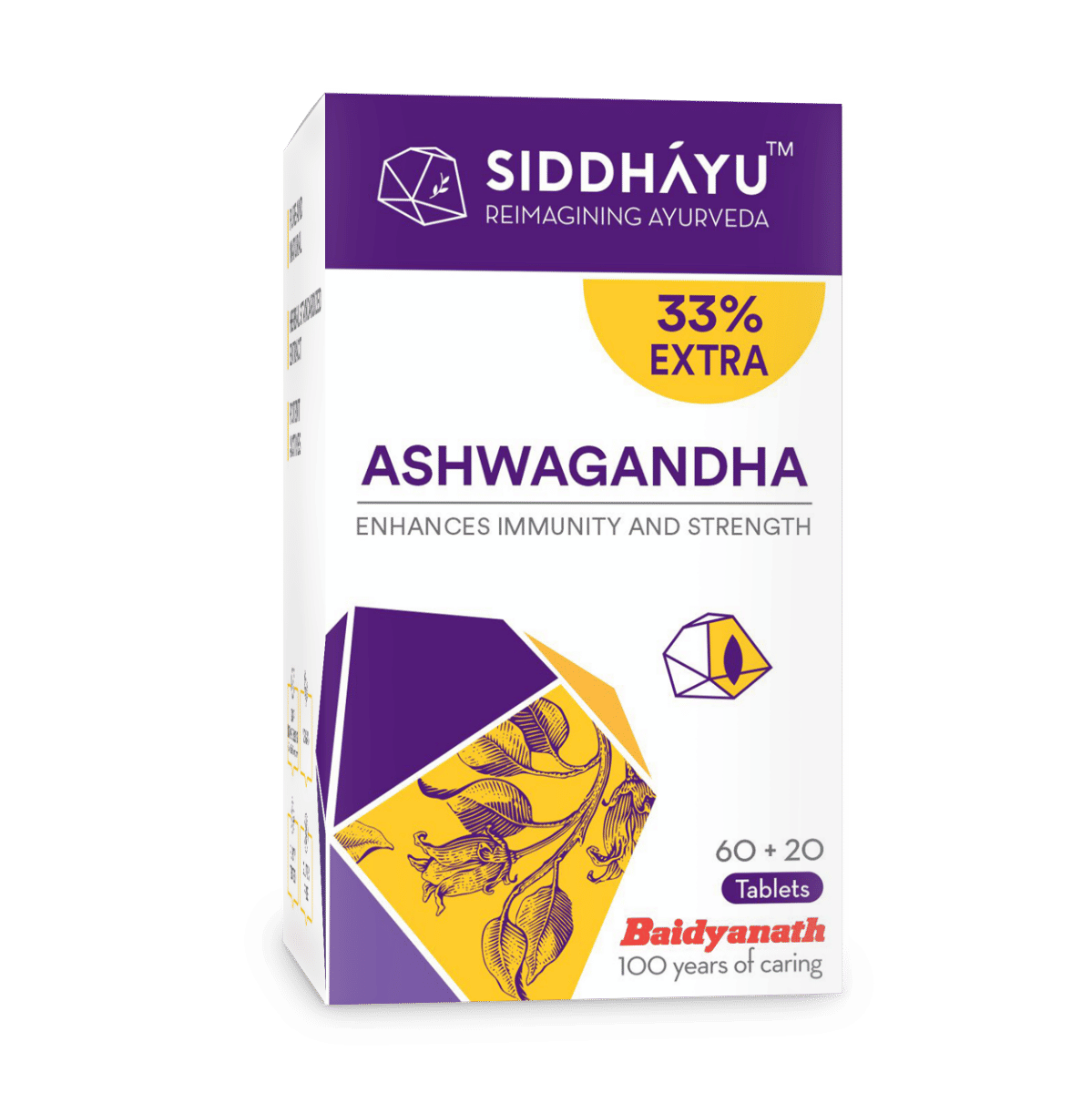Siddhayu Ashwagandha, 80 Tablets, Pack of 1 