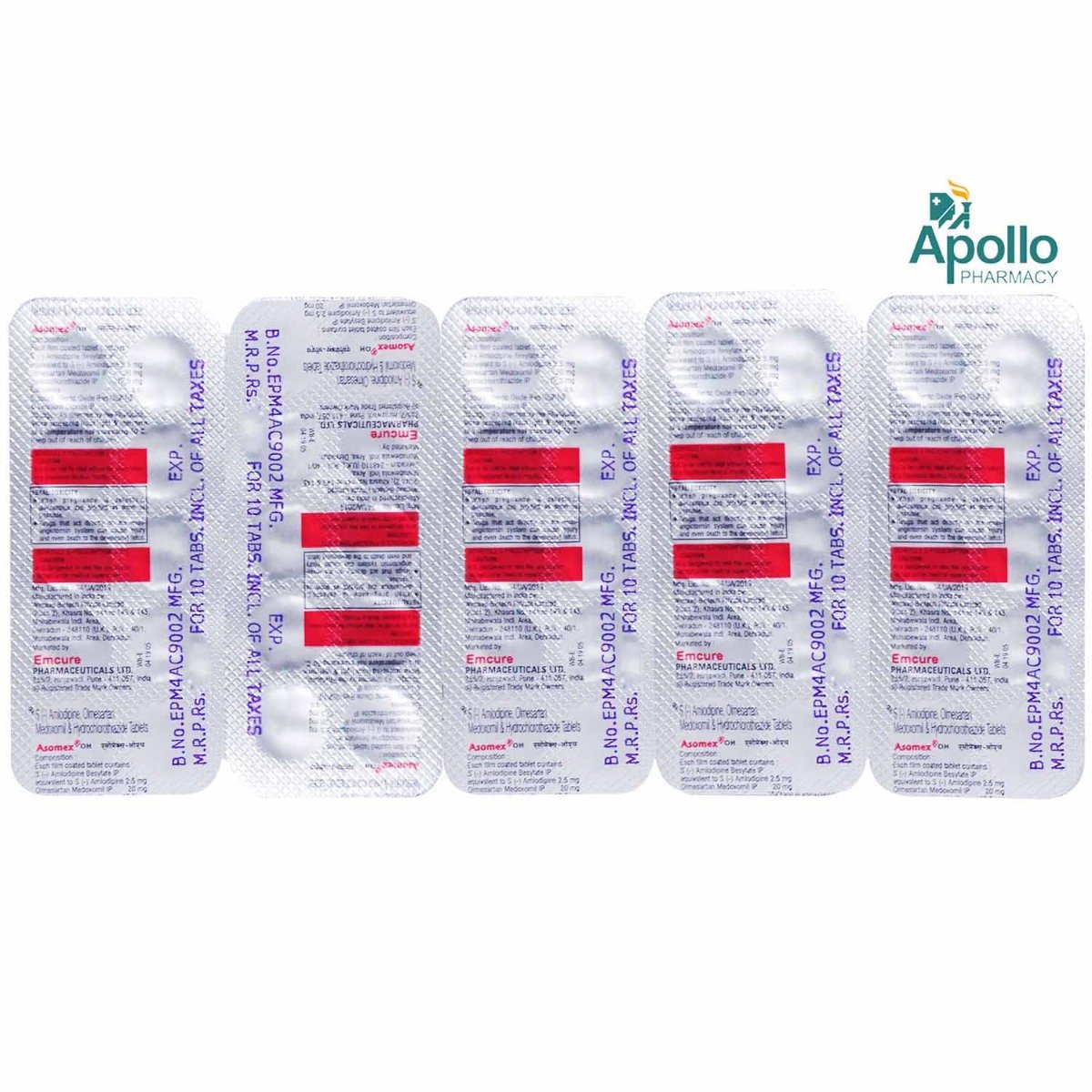 Asomex OH Tablet 10's, Pack of 10 Asomex OH Tablet 10's, Pack of 10