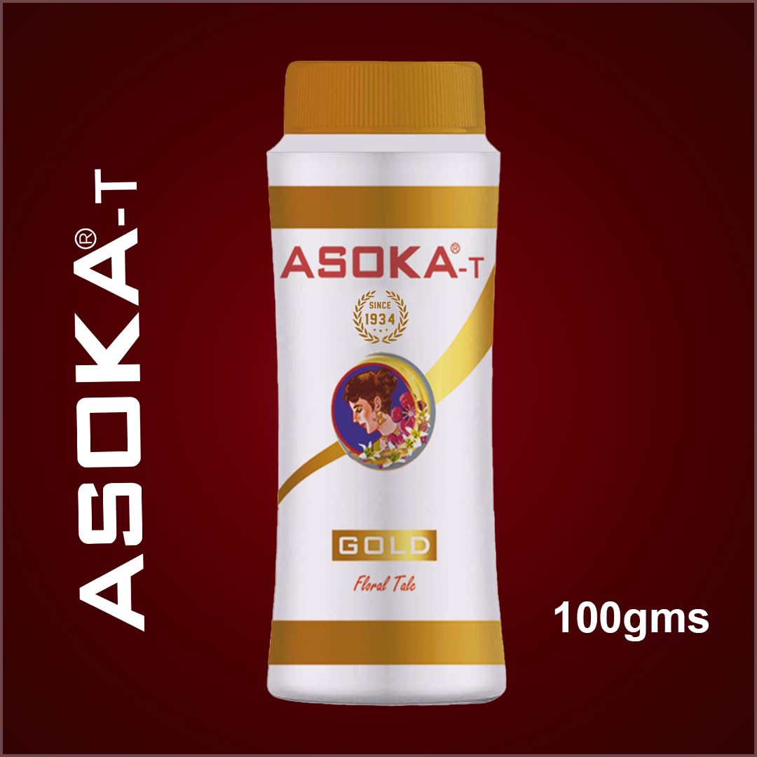 Asoka-T Gold Floral Talc Powder, 100 gm, Pack of 1 Asoka-T Gold Floral Talc Powder, 100 gm, Pack of 1