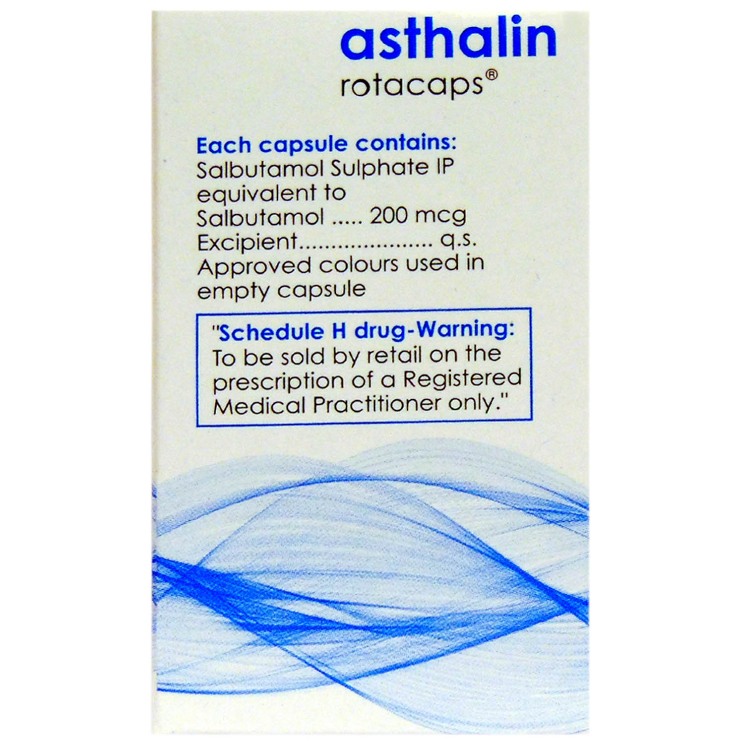 Asthalin 200 mcg Rotacaps 30's, Pack of 1 CAPSULE Asthalin 200 mcg Rotacaps 30's, Pack of 1 CAPSULE