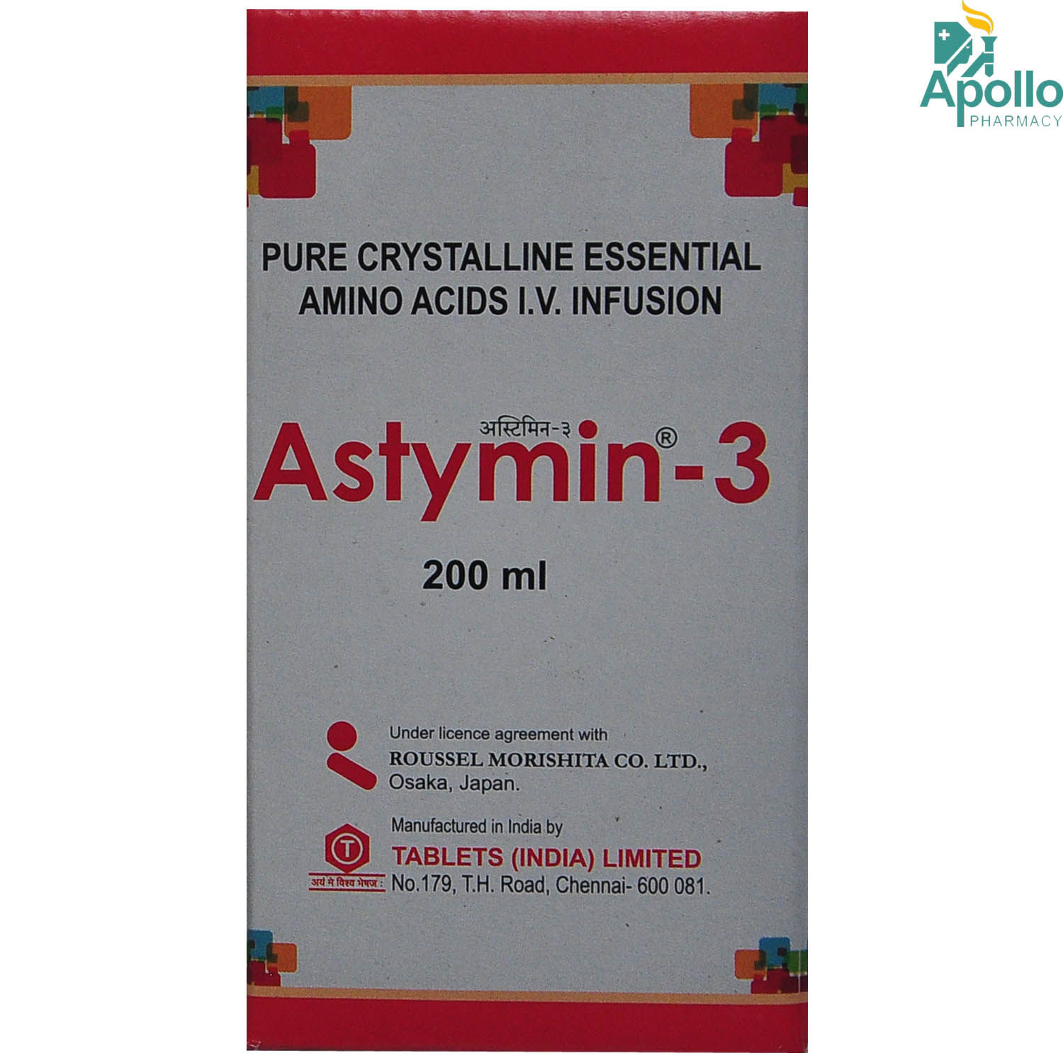 Buy Astymin-3 10mg/8mg Infusion Online