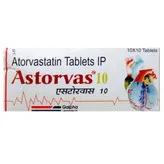 Astorvas 10 Tablet 10's, Pack of 10 TABLETS