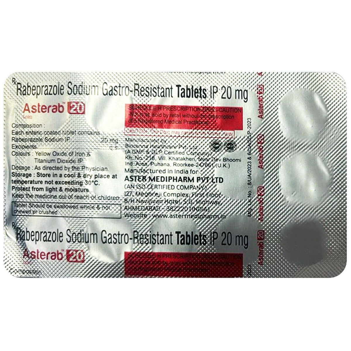 Asterab 20 Tablet 15's, Pack of 15 Asterab 20 Tablet 15's, Pack of 15