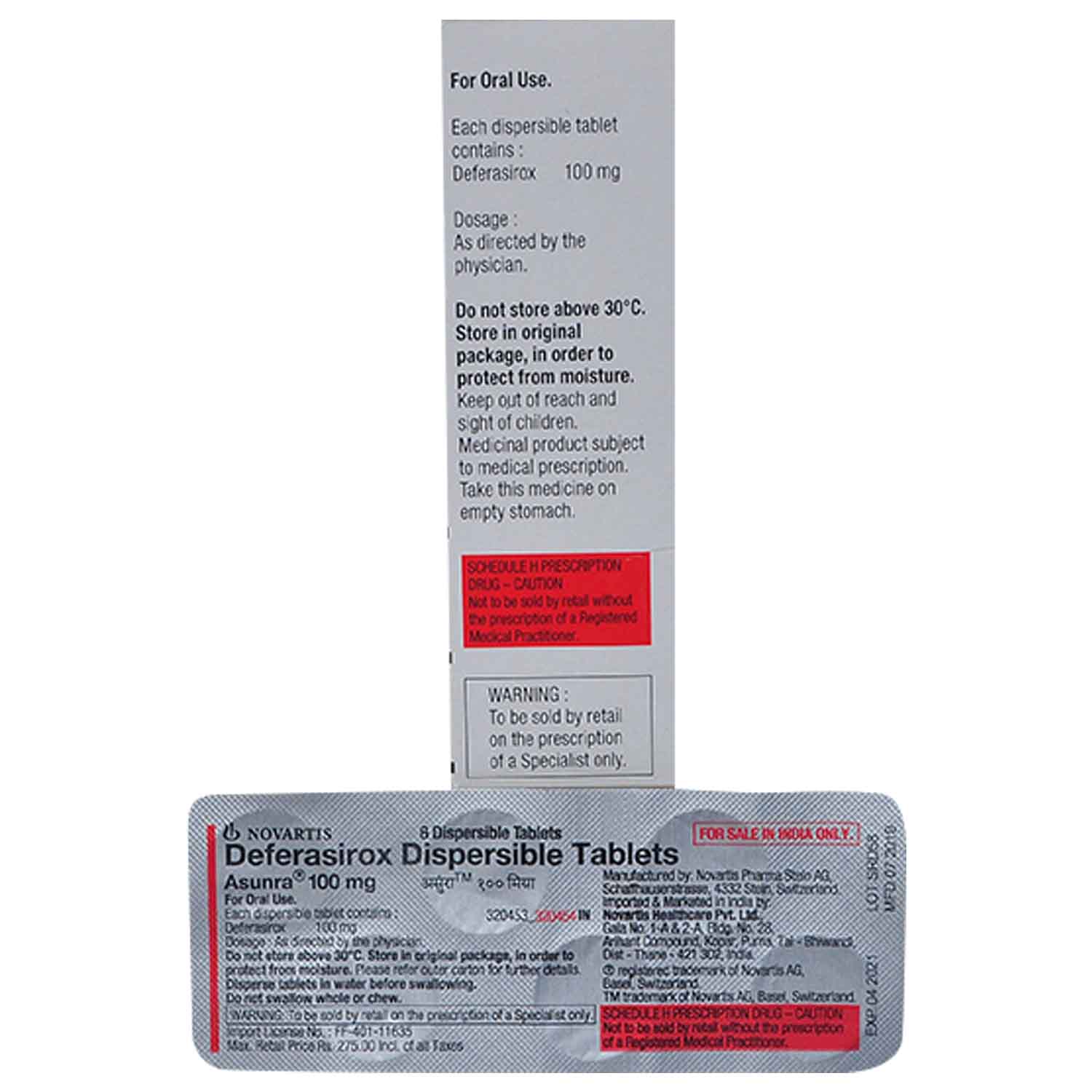 Asunra 100mg Tablet 6's, Pack of 6 TABLETS Asunra 100mg Tablet 6's, Pack of 6 TABLETS