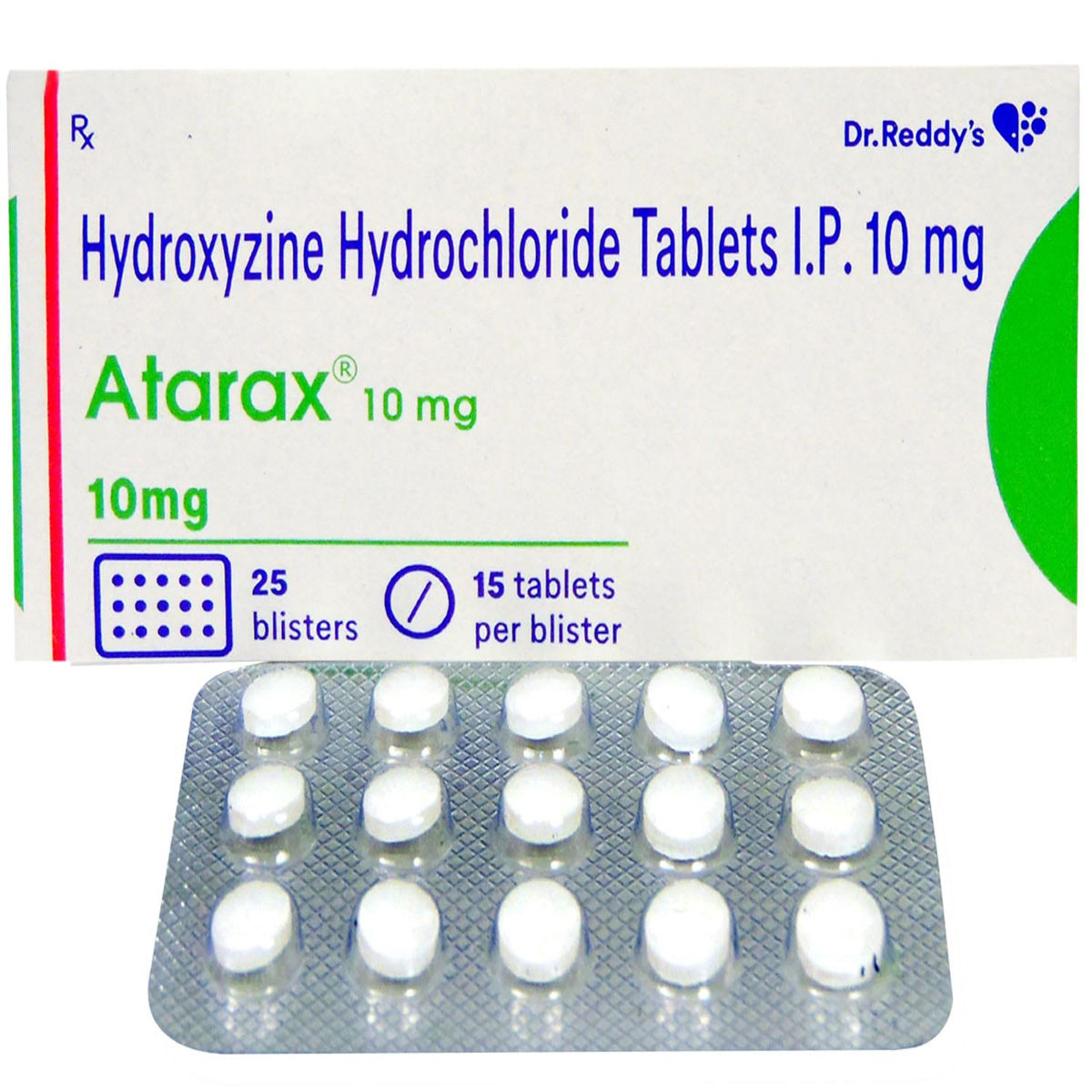 Atarax 10 mg Tablet 15's Price, Uses, Side Effects, Composition