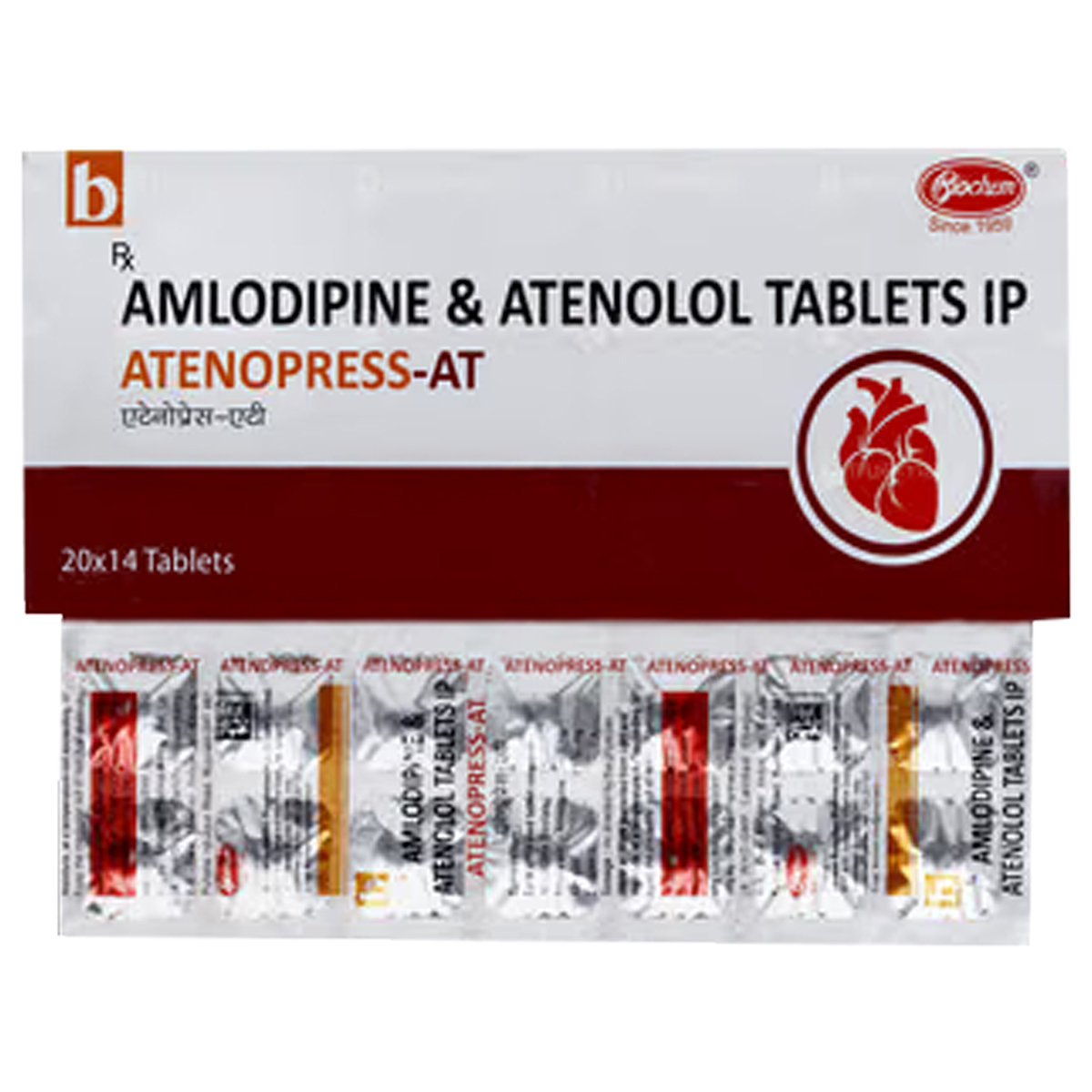 ATENOPRESS AT TABLET 14'S, Pack of 14 TabletS ATENOPRESS AT TABLET 14'S, Pack of 14 TabletS