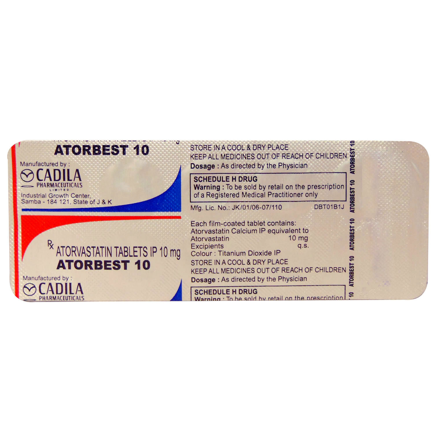 Atorbest 10 Tablet 10's, Pack of 10 TABLETS Atorbest 10 Tablet 10's, Pack of 10 TABLETS